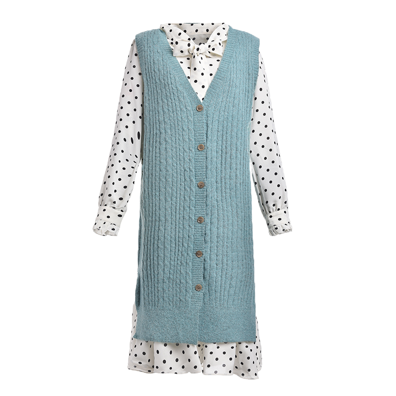 哺乳装外出新款春秋冬针织连衣裙 宫适哺乳衣/月子服