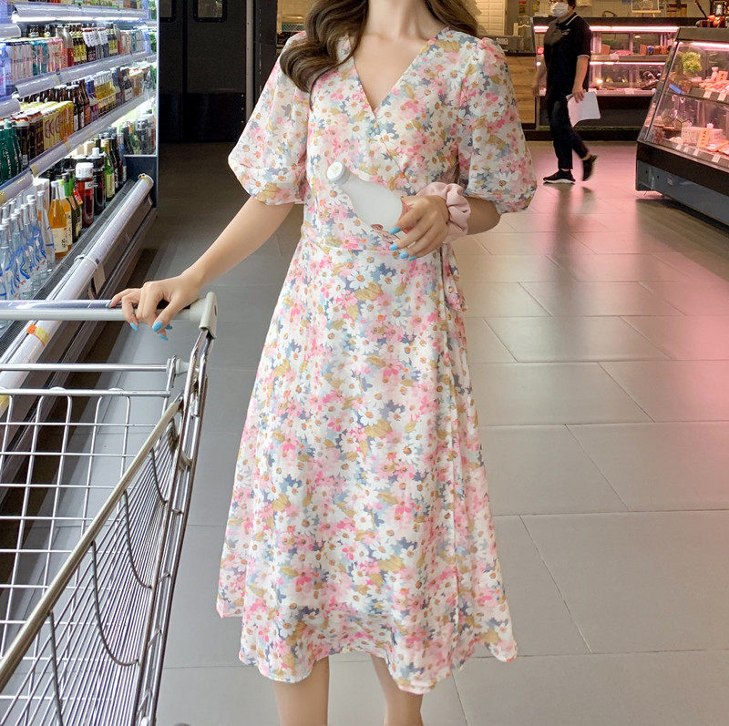 哺乳夏装外出v领收腰显瘦喂奶衣 宫适哺乳衣/月子服