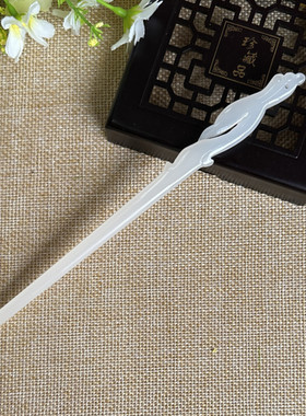 仿和田玉发簪手工雕刻可盘发使用