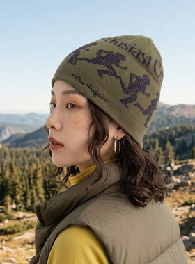 秋冬男女针织毛线帽显脸小保暖帽