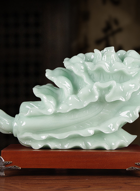 招财玉石粉摆件客厅工艺