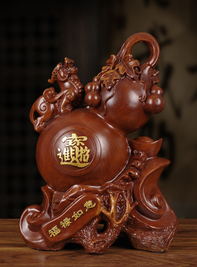 木香树脂招财简约风客厅摆件