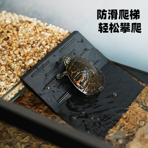 新型玻璃乌龟缸带晒台别墅造景绿植水陆缸家用客厅养龟专用饲养缸 - 图2