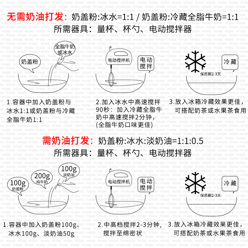 花仙尼芝士奶盖粉1000g海盐原味奶盖专用配料奶茶店原料-图3