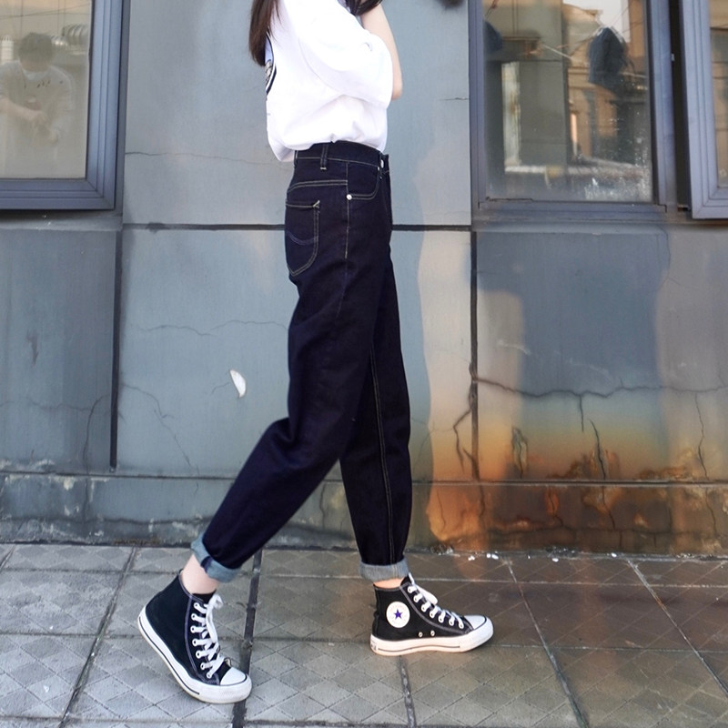 梨形身材微胖老爹大码胖妹妹哈伦裤 惜熙萱牛仔裤