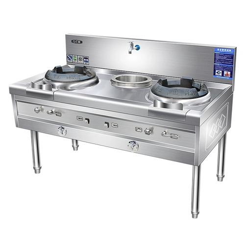 Газовый газ, газовая огненная печь Коммерческая печь кухонная сжиженная газовая плита Ресторан Рестораны из нержавеющей стали Двойной плиты Двойной плиты