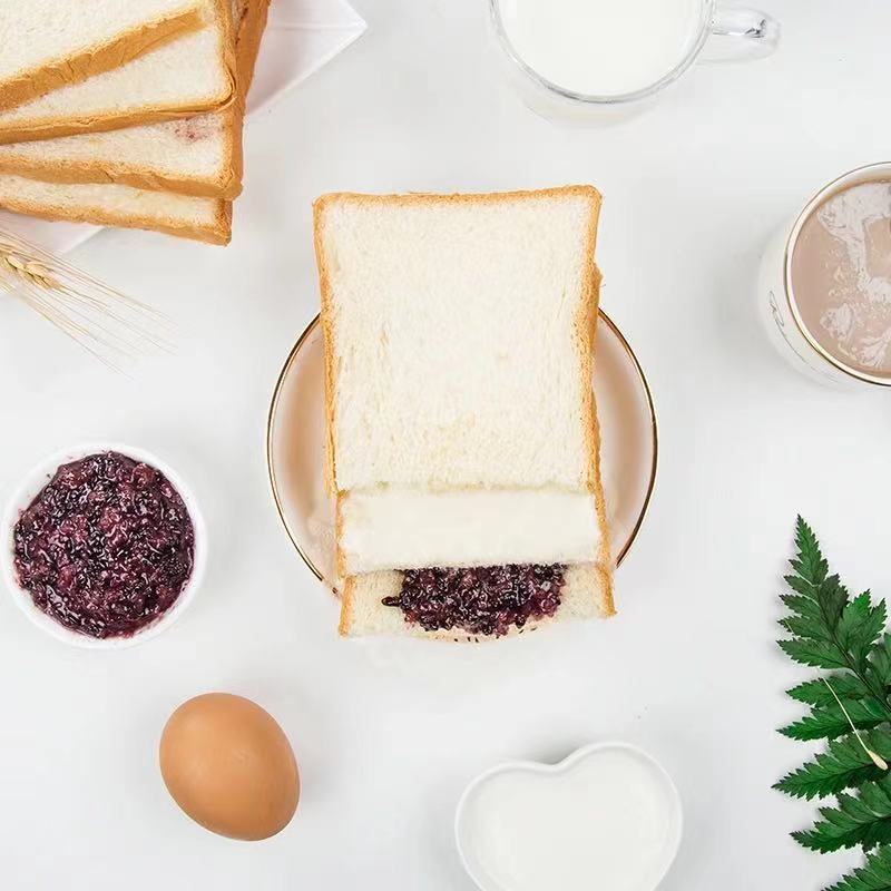 紫米面包奶酪早餐蛋糕零食小吃整箱休闲食品健康黑米吐司紫薯早饭 - 图1