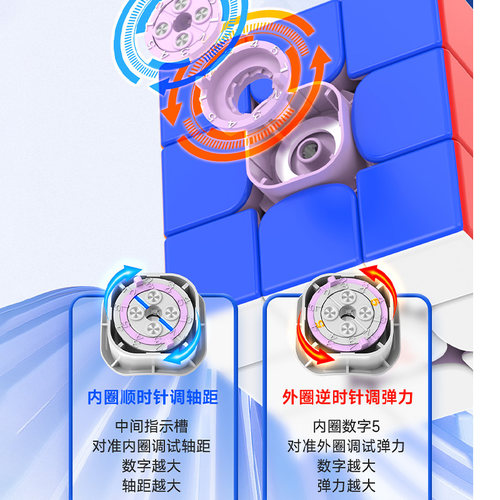 大雁新品展翅V5三阶魔方磁力磁悬浮proM比赛竞速专用儿童益智玩具 - 图3