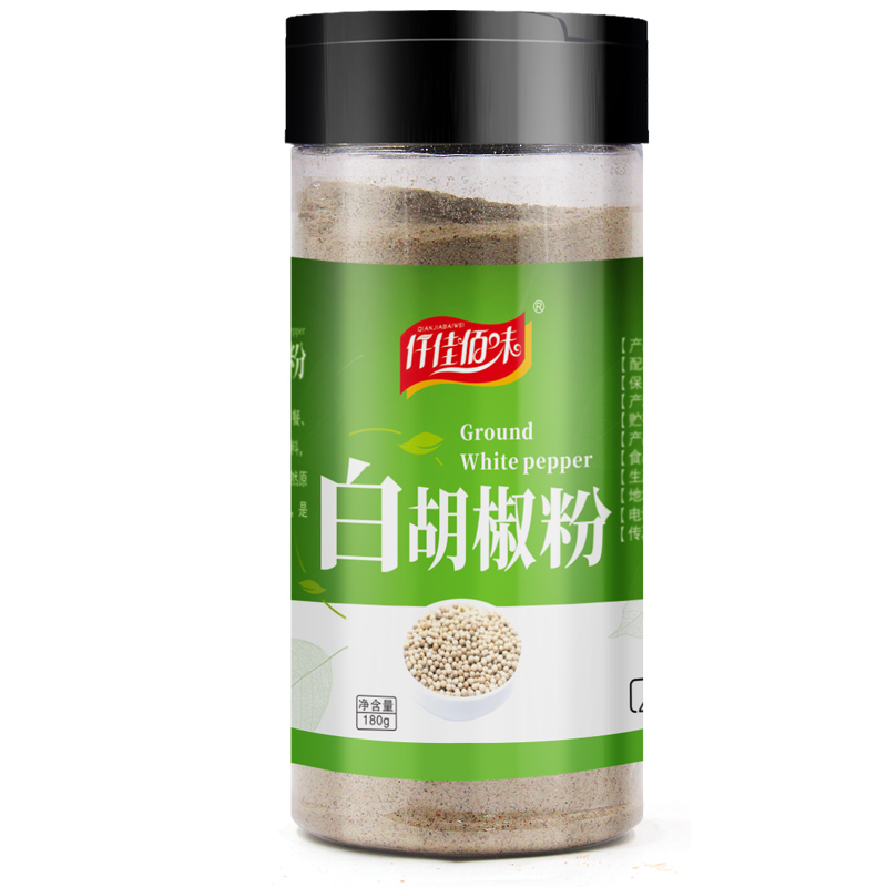 白胡椒粉180g家用瓶装汤面料炒菜调料海南纯胡椒粉鱼汤增香去腥 - 图0