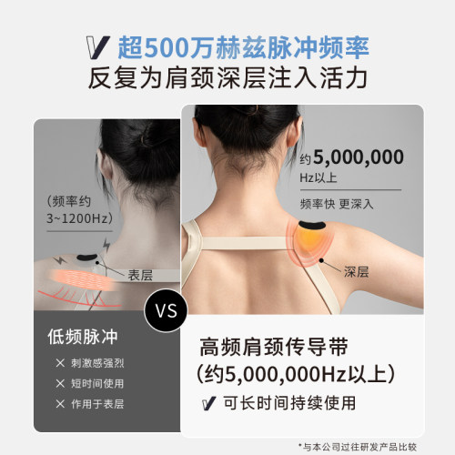 松下小v领肩颈按摩仪颈部腰部高频脉冲按摩器颈椎按摩披肩送礼物 - 图3