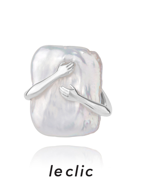 leclic拥抱系列hug拥抱珍珠戒指情人周年礼物原创人体艺术