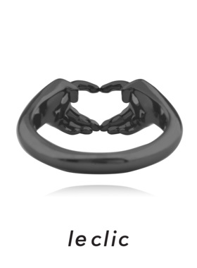 爱心银饰原创设计风戒指