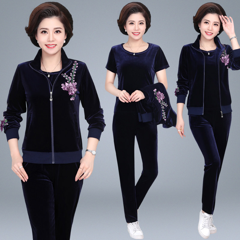 中老年金丝绒大码女装大妈外套秋季 漫酷依橱中老年女装