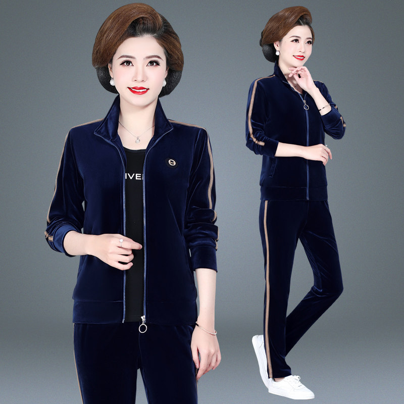 中老年金丝绒大码女装大妈外套秋季 漫酷依橱中老年女装