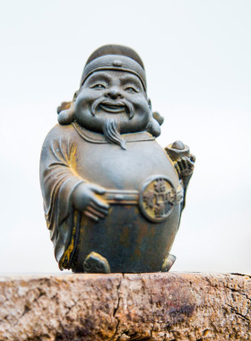 创意新中式文武财神仿铸铁铁锈迷你桌面小摆件书房客厅茶台