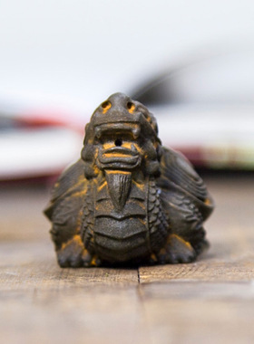 中式树脂迷你龙龟桌面摆件家居办公室客厅工艺品摆件感小众