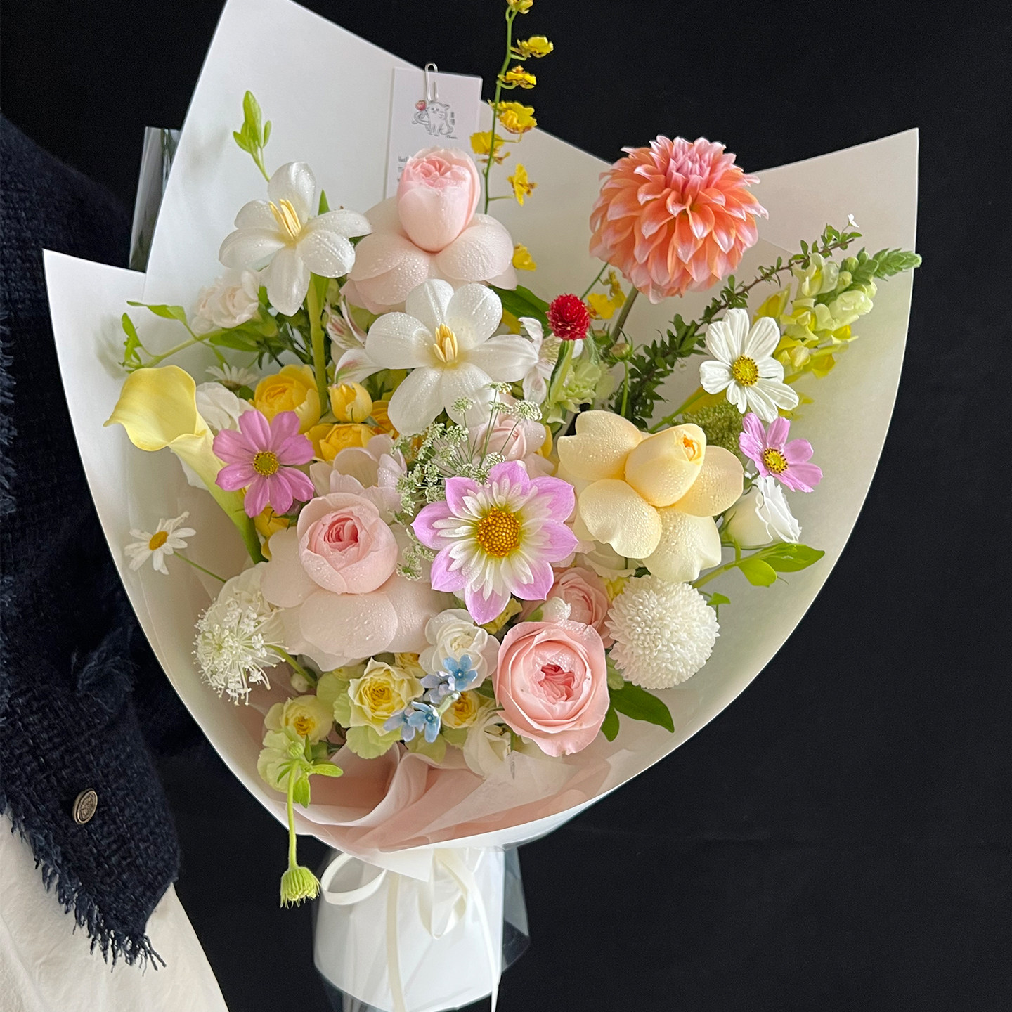 180g hard cardboard solid color modeling paper flower bouquet package flower paper flower shop stiff bouquet diy floral materials