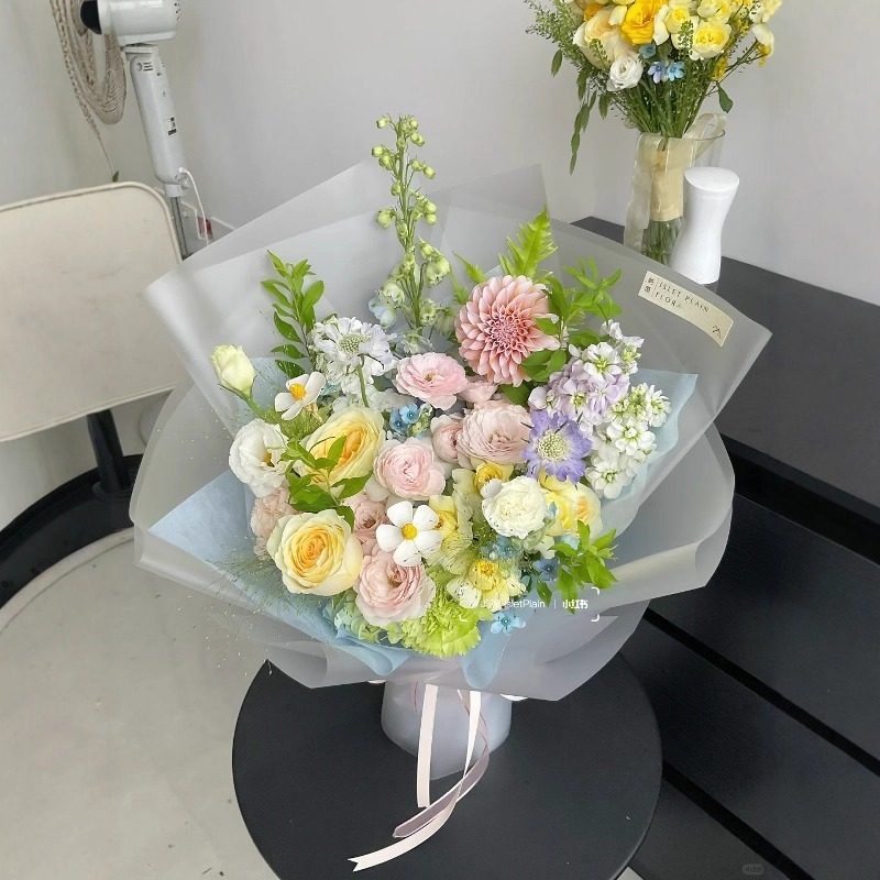 韩素纸雾面纸花束内衬纸鲜花包装纸韩束纸礼物粉色包花材料全套,淘宝优惠券,粉丝福利购,淘宝优惠卷