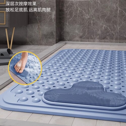 tpe无味淋浴房防滑垫卫生间洗澡间吸盘防摔浴室地垫厕所隔水脚垫 - 图3