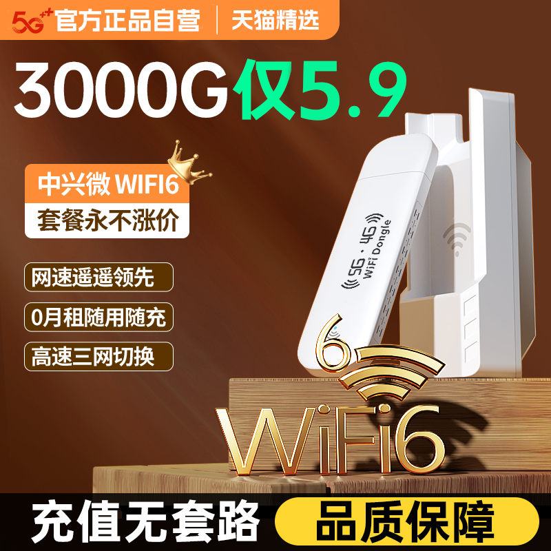 2024新款5G随身wifi6无线wi-fi移动网络无限流量上网卡托路由器谁身wifi车载直播官方旗舰店适用华为上网神器 - 图0