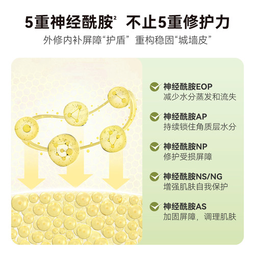 HBN厚皮精华液五重高浓度神经酰胺B5修护强韧屏障敏感肌护肤品 - 图2