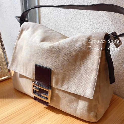 新款米白色法棍包单肩vintage大容量百搭法式腋下包中古斜挎女包 - 图2