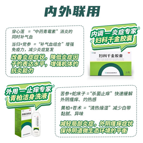 妇科千金胶囊36粒盆腔炎阴道炎异味白带异常妇科炎症专用官方正品 - 图3
