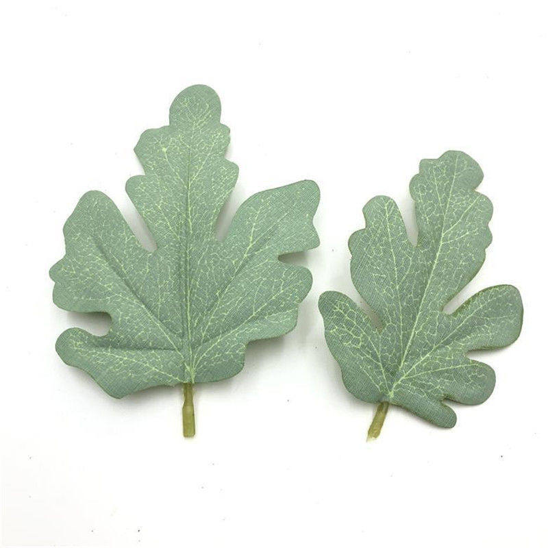 仿真叶子绿色菊花叶子 仿真植物单片丝印菊花叶仿真花装饰叶配件