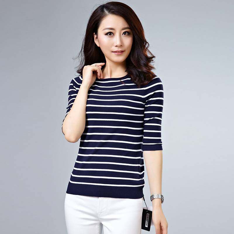 阿玛施旗舰店官网套头针织衫女t恤 简妍芙毛针织衫