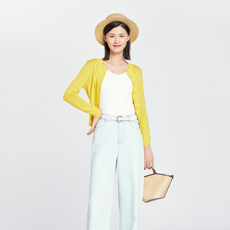 阿玛施女装旗舰店官网2020早秋开衫 简妍芙毛针织衫