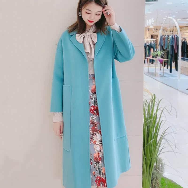 阿玛施旗舰店官网正品2020秋冬新款 简妍芙毛呢外套