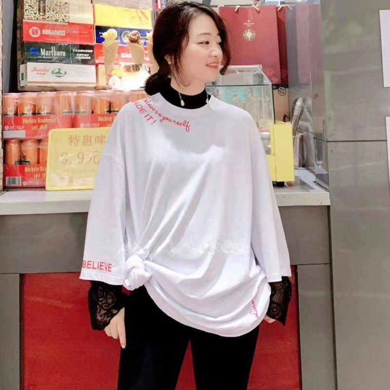 阿玛施旗舰店2020新款字母刺绣t恤 简妍芙T恤