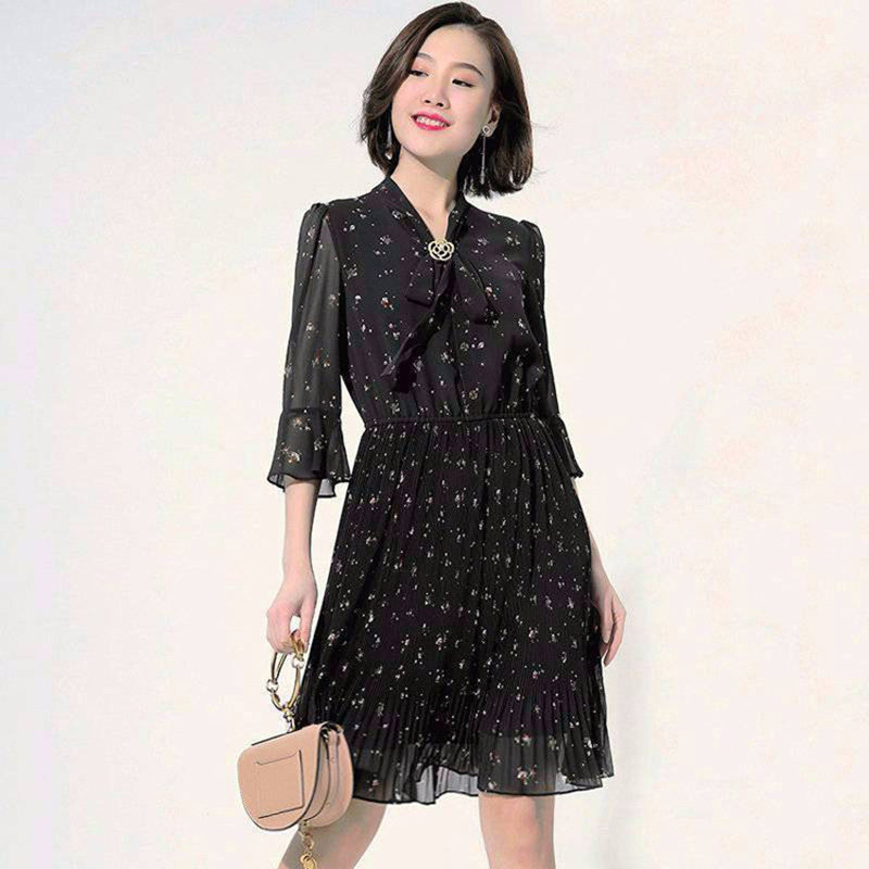 阿玛施旗舰店官网2020早秋中长裙 简妍芙连衣裙