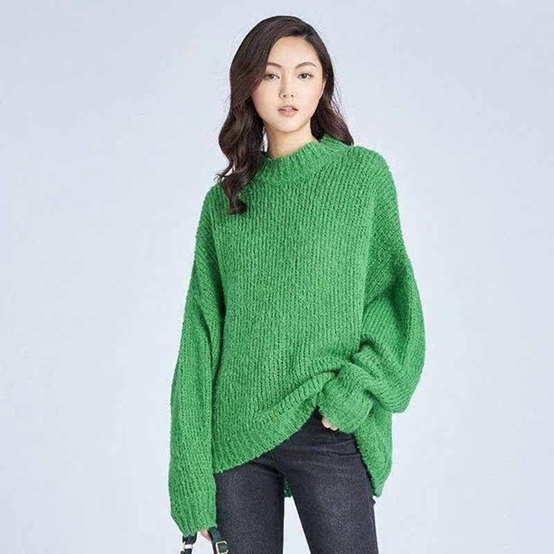 阿玛施旗舰店官网正品宽松针织衫 简妍芙毛针织衫