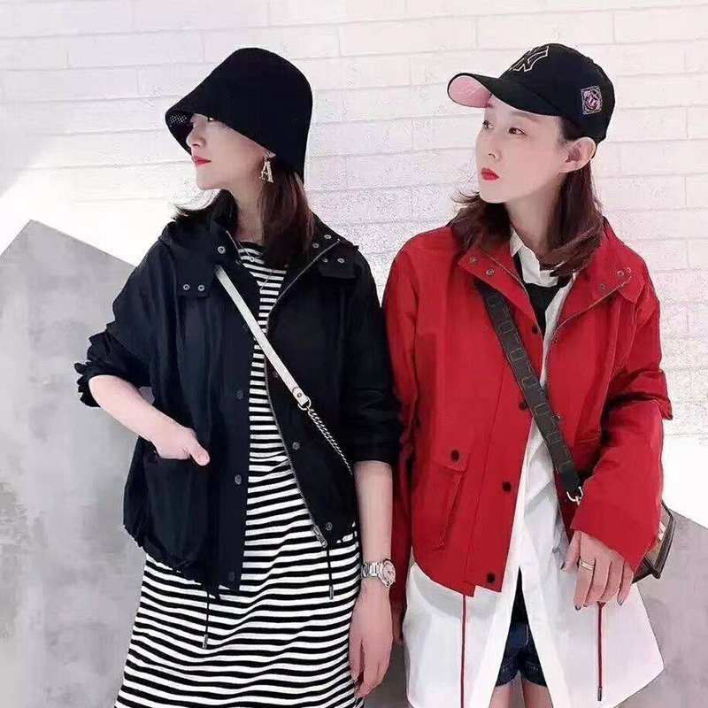 阿玛施旗舰店官网2020秋新款女风衣 简妍芙短外套