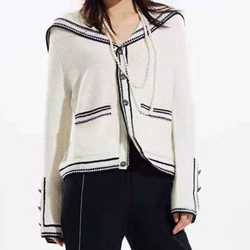 阿玛施旗舰店官网2020秋新款开衫 简妍芙毛针织衫