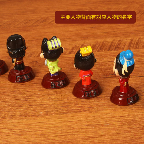 三国立体人物象棋摆件创意泥人塑中国象棋中国风特色送老外小礼品 - 图2