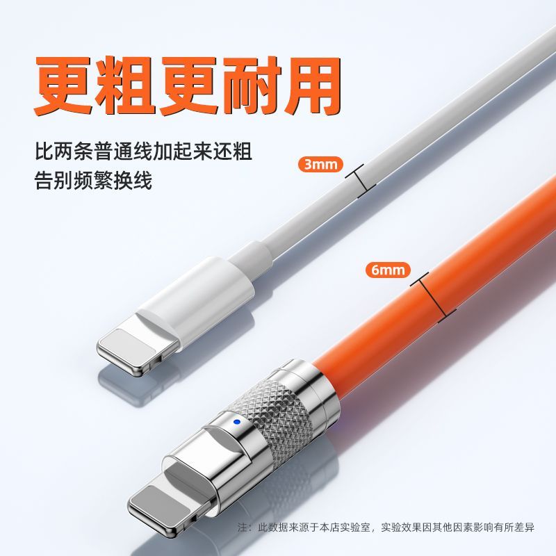 超级快充PD数据线适用苹果iPhone14pro/13/12/8/7p手机闪充电线长 - 图1