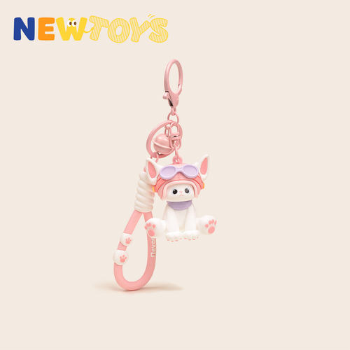 NewToys可爱飞行员德文猫小猫咪情侣车钥匙扣包书包挂件一对挂饰 - 图2