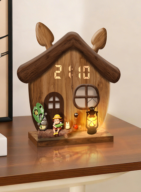 治愈系书桌桌面装饰时钟摆件