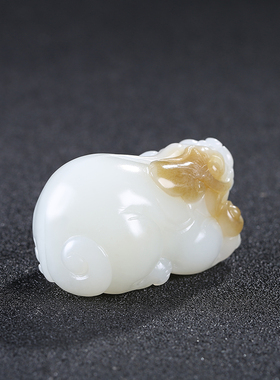 和田玉糖羊脂白玉貔貅把件男女款