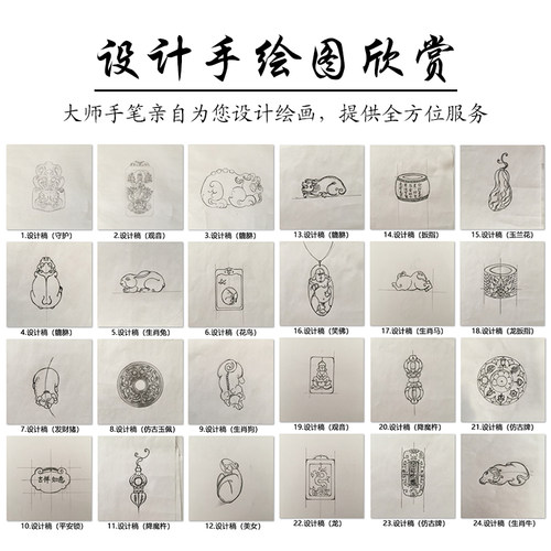 私人订制和田玉吊坠籽料塔青羊脂玉白玉碧玉观音定制玉牌加工雕刻 - 图2
