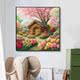 ພິມ cross stitch 2026 ໃຫມ່ຫ້ອງດໍາລົງຊີວິດ thread embroidery healing garden hut self-embroidery small pieces embroidery diamond stickers