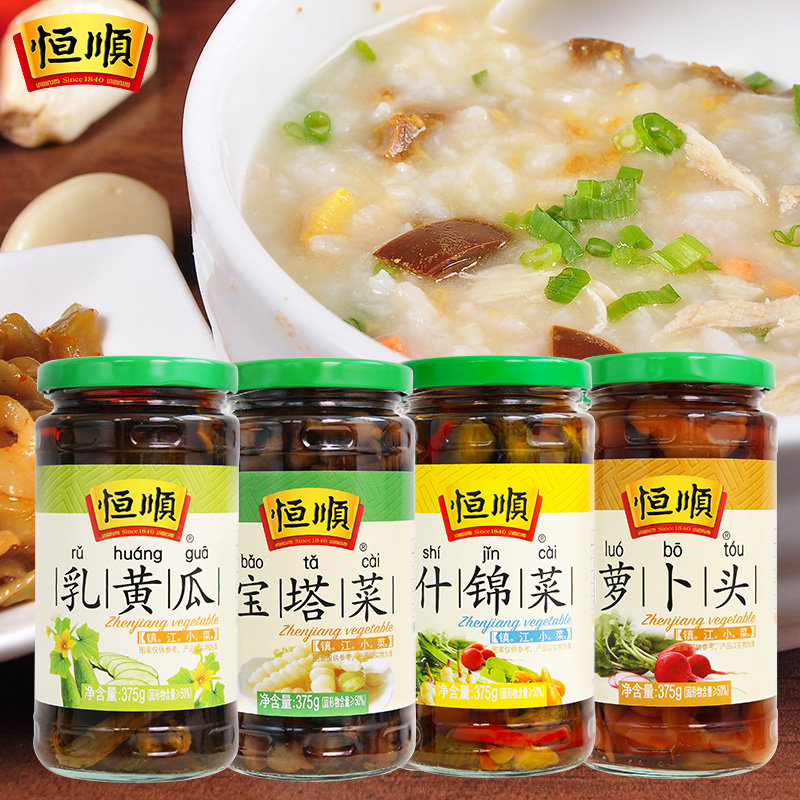 恒顺酱菜乳黄瓜*4瓶镇江什锦菜小黄瓜宝塔菜即食泡菜小咸菜下饭菜 - 图0