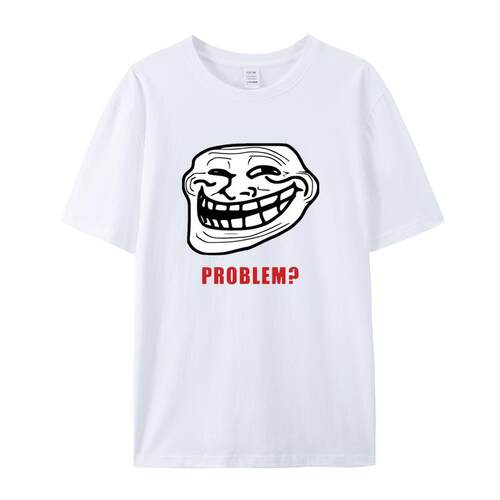 TROLLFACE MEME RAGE Funny TROLL JOKE INTERNET短袖T恤男女棉 - 图1