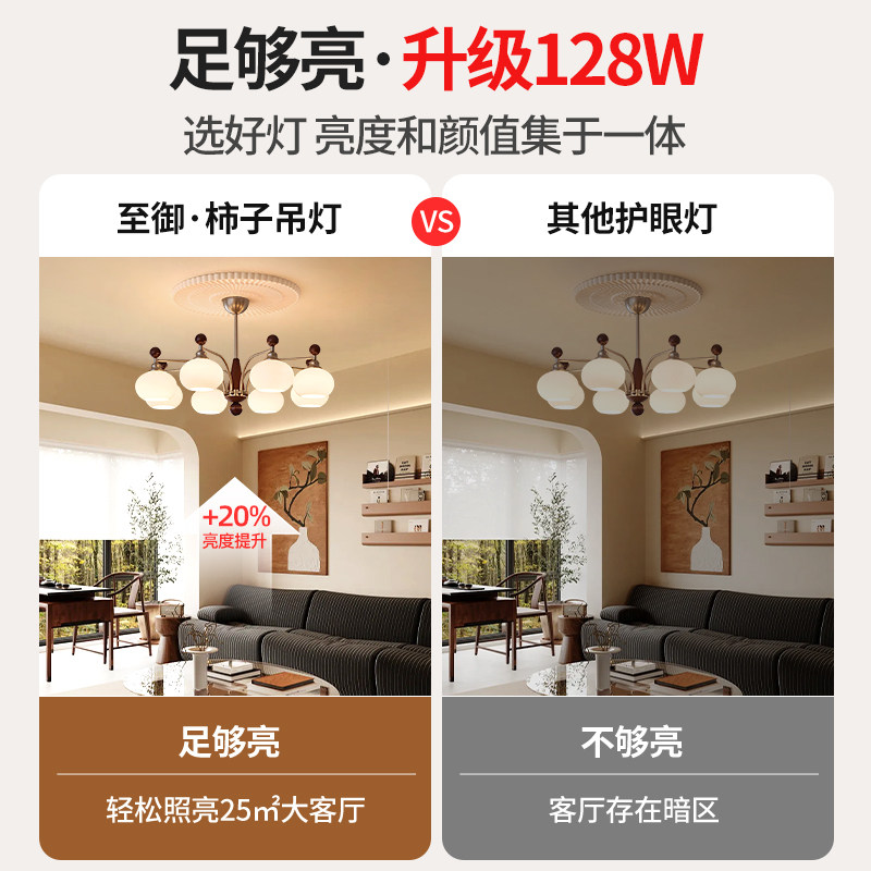 至御法式中古风客厅吊灯主灯奶油风卧室餐厅灯复古柿子吊灯D5488,淘宝优惠券,粉丝福利购,淘宝优惠卷