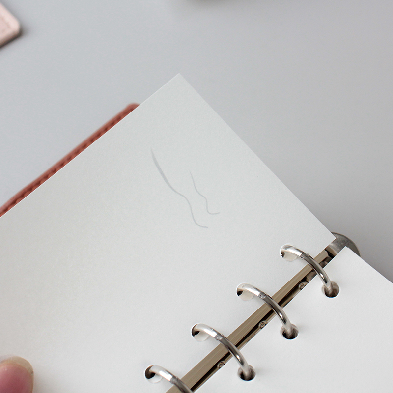 加厚120g纯质纸M5a8a6a5手帐活页纸内页内芯横线方格空白替芯手账本记事本活页内页旅游打卡小本子便携活页芯 - 图1