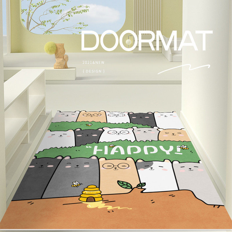 卡通入户门地垫进门玄关脚垫pvc可擦洗家用门口踩脚垫可裁剪地毯,淘宝优惠券,粉丝福利购,淘宝优惠卷