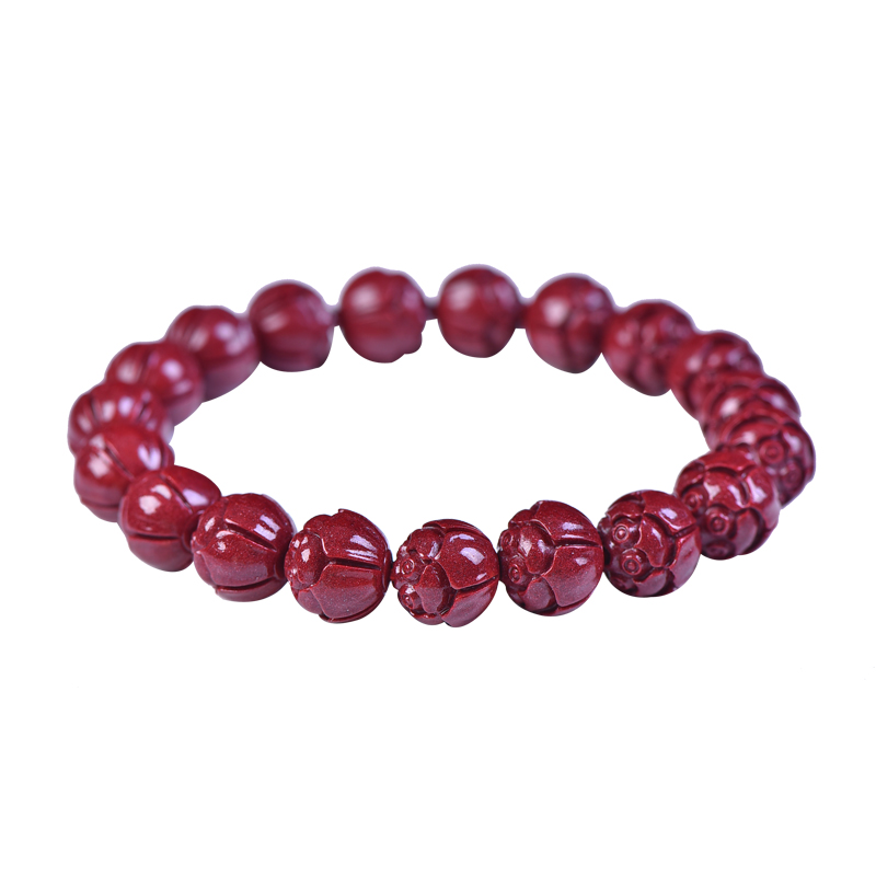 朱砂莲花手链男女本命年转运珠高含量紫金砂单圈手串上岸饰品礼物 - 图3