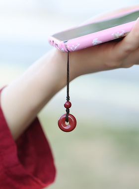 朱砂平安扣吊坠男女士